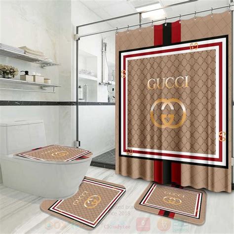 gucci shower curtain and rug set|Gucci Shower Curtain & Rug Set .